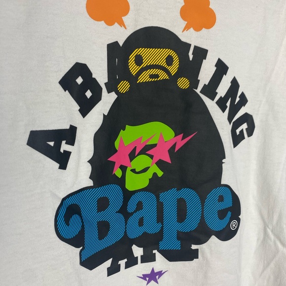 BAPE & Baby Milo Tee (SS21) White Size Medium - Picture 4 of 6